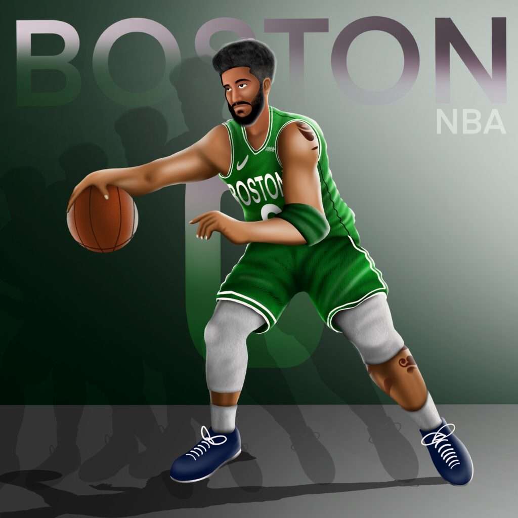 JAYSON TATUM fan digital art by debdigimedia