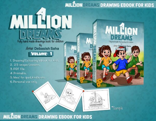 A Million dreams (vol-1) Coloring E-book for 3 to 12 years Kids