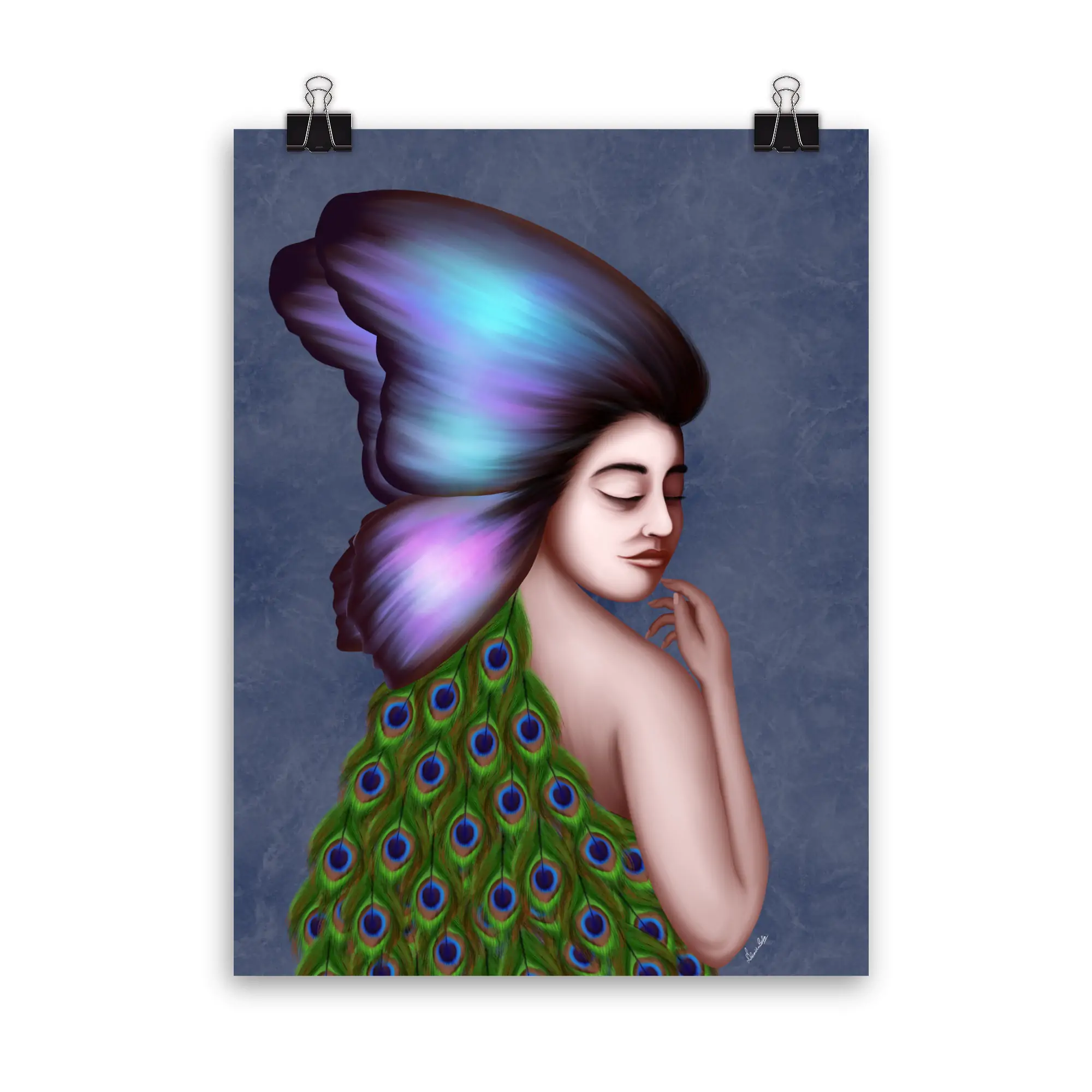 "Fluttering Elegance" digital Artwork by Debasish Saha